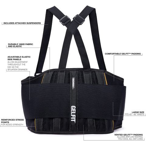 Ceinture dorsal (L) GelFit - TOUGHBUILT- TB-45G-L-BEA