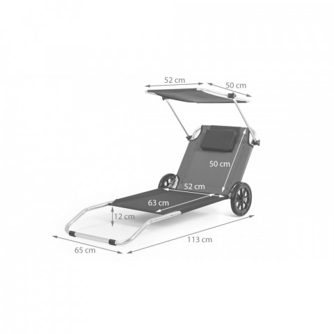 Malibu transat chaise de plage pliable + parasol intégré       vert