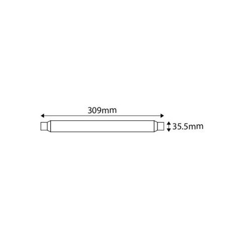 Tube linolite led S19 12 watt (eq 75 watt) - Couleur eclairage - Blanc chaud 2700°K