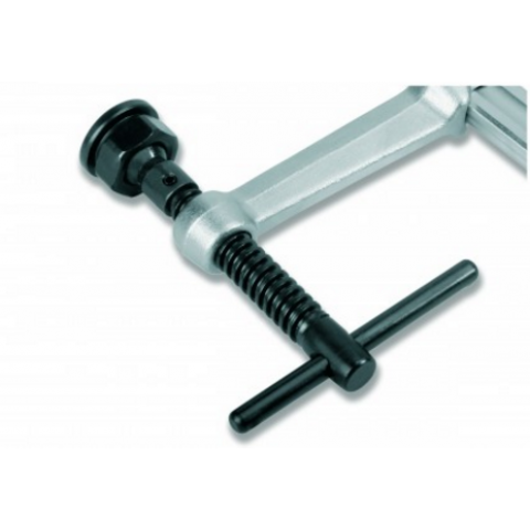 Serre joint en acier forgé URKO - serrage 500 mm - saillie 140 mm - rail 30x15 mm - SGS30      