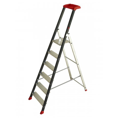 Escabeau bricoleur Marchalu Plus avec tablette porte-outils ESCALUX