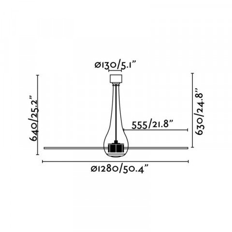 Ventilateur de plafond gris eter