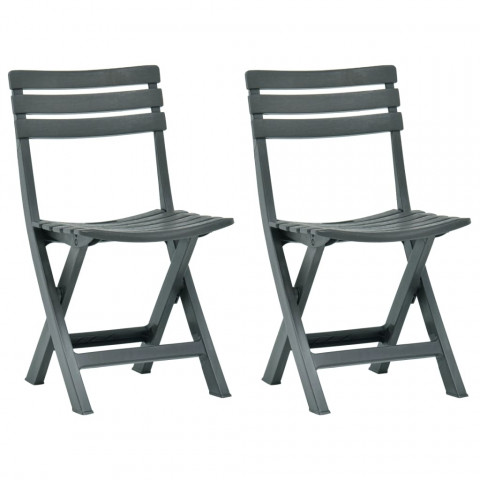 Chaises de jardin pliables 2 pcs plastique - Couleur au choix