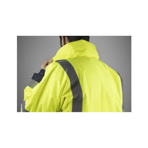 Veste haute visibilité imperméable - LMA - 2199-Jaune fluo / Marine-XL