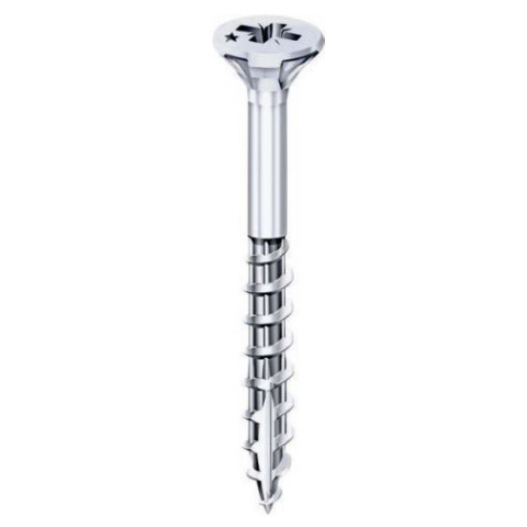 Vis Rocket tête fraisée Pozi VYNEX Acier zingué 5x80/50 - Boite de 200 - 351400025151
