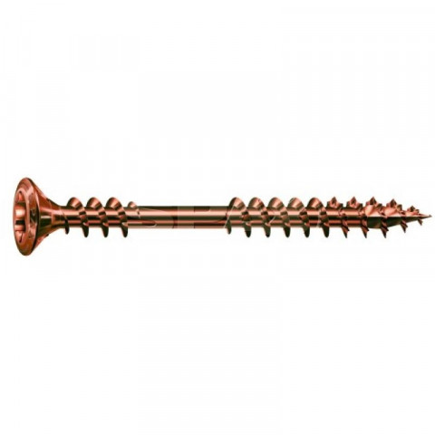 Vis à bois inox spax façade tête fraisée crantée avec double filetage torx 4,5x60 boîte de 100 pièces
