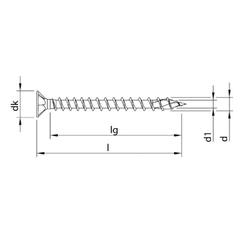 Vis HECO Topix-Plus tête fraisée PZ 5.0x30 Filetage total variable A3L - 500 pièces - 60831
