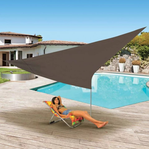 Voile d'ombrage triangulaire 5 x 5 x 5 m Ose (couleur au choix)