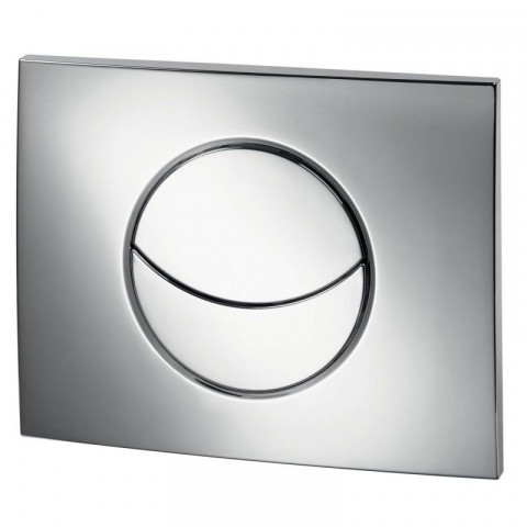 Wirquin - 195978 - plaque de commande double chasse pour wc suspendu lune chromé brillant