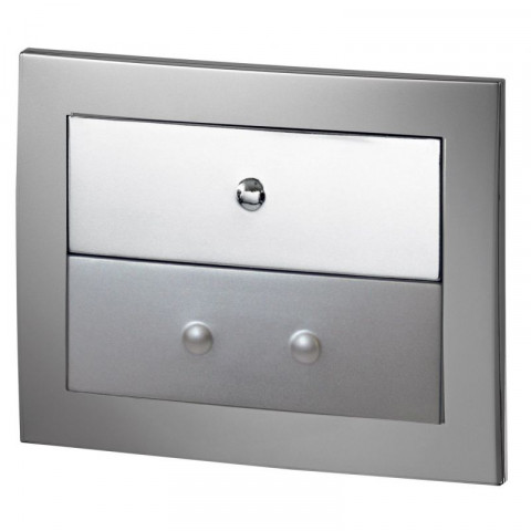 Wirquin - 195992 - plaque de commande double chasse pour wc suspendu egal chromé brillant blanc