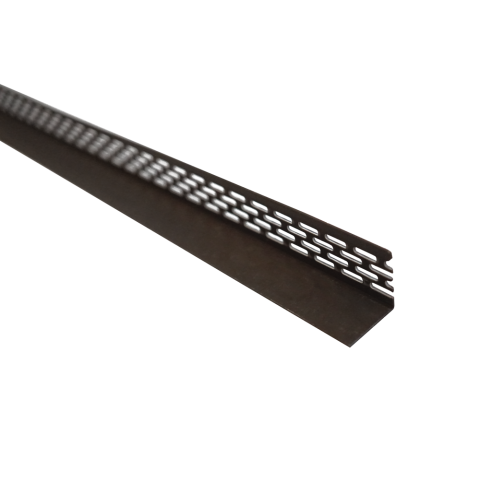 Profilé de ventilation bas 30 mm x 30 mm PVC brun Longueur 2.5 m pour bardage