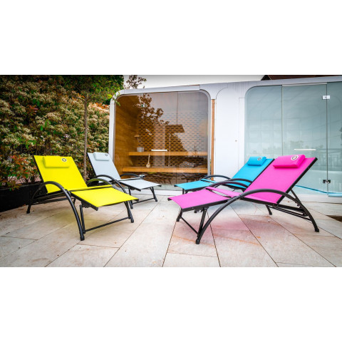 O'colors - fauteuil relax jaune - structure pliable et confortable