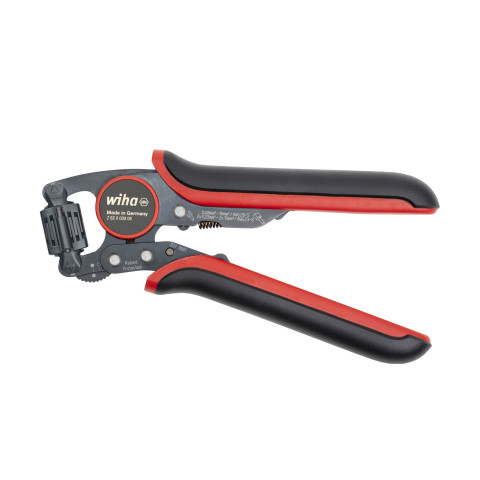 Pince à sertir automatique pour embouts de fils sertissage carré, avec tête de sertissage rotative - WIHA - 45223