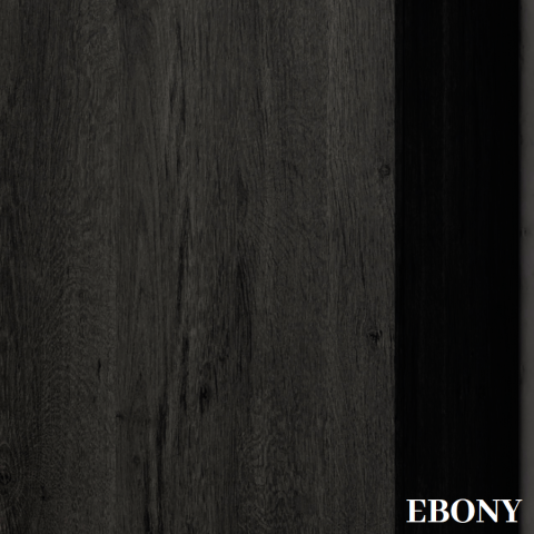 Ensemble meuble de salle de bain 120cm double vasque + colonne de rangement - ebony (bois noir)