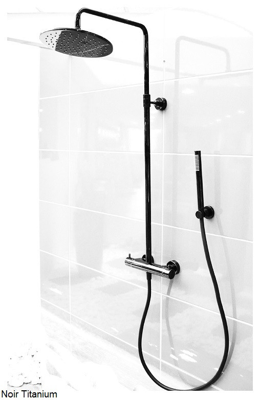 colonne de douche pvd selene 250 avec bras de 350 couleur au choix distriartisan